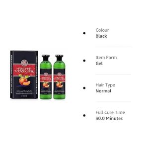 Fruit Vinegar Hair Dye Color for Both Men, Women, Natural & Ammonia Free Color Dye (Black) 1000 ml - Image 3