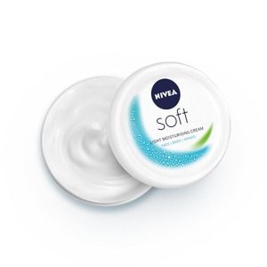 NIVEA Soft Light Moisturizer, 300 ml, for Face, Hand & Body, Non-Greasy Cream with Vitamin E & Jojoba Oil for Instant Hydration - Image 1