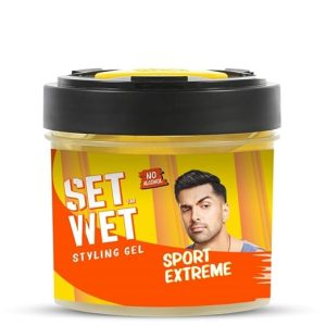 Set Wet Styling Hair Gel for Men - Sport Extreme, 250gm | Extreme Hold, High Shine |For Short to Medium Hair| No Alcohol, No Sulphate - Image 1