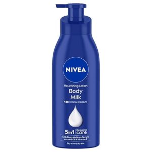 NIVEA Nourishing Body Milk 400ml Body Lotion | 48 H Moisturization | With 2X Almond Oil | Smooth and Healthy Looking Skin |For Very Dry Skin - Image 1