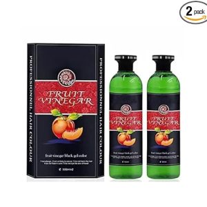 Fruit Vinegar Hair Dye Color for Both Men, Women, Natural & Ammonia Free Color Dye (Black) 1000 ml - Image 1