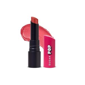 SUGAR POP Ultrastay Transferproof Matte Lipstick 03 Coral Delight - 4 Gms - Enriched With Vitamin E | Smooth Glide | Waterproof | Longlasting - Image 1