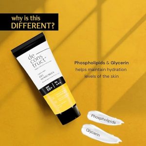 Deconstruct Face Gel Sunscreen SPF 50 + and PA+++ | Gel based sunscreen for oily skin, combination skin, normal skin | Broad spectrum sunscreen, No White Cast, Lightweight, Non greasy - 50g - Image 3