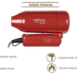 BL-342-NVD Novel Hot-Warm-Cold 1000 Watt Foldable Hair Dryer - Image 2