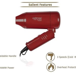 BL-342-NVD Novel Hot-Warm-Cold 1000 Watt Foldable Hair Dryer - Image 3