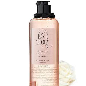 Kimirica Love Story Bubble Bath Bottle, 100% Vegan and Paraben Free with Goodness of Ginkgo Biloba & White Tea Extracts, Pro-Vitamin B5, Aloe Vera & Vitamin E, 290 ml - Image 1